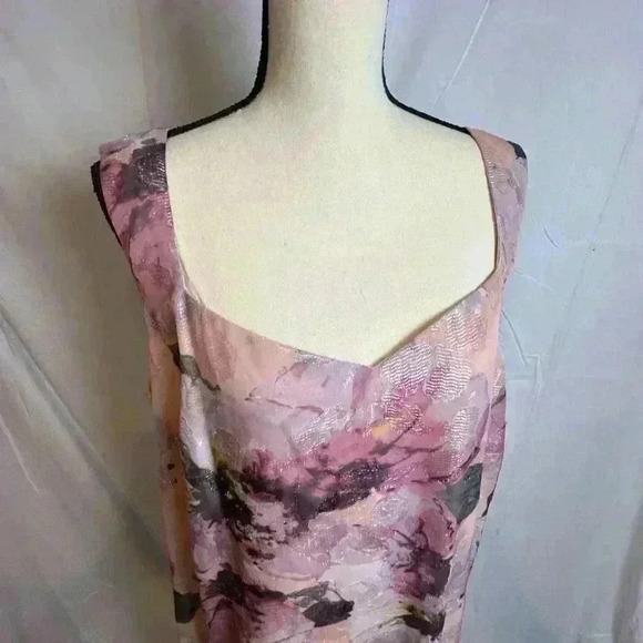 R&M Richards Pink Flower Embellished Lace Sheath Dress & Jacket (Size 18) - Picture 3 of 10